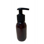 Amber Polypropylene Plastic Pump Bottle - 100ml (PP material)